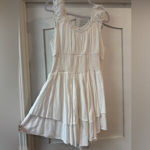 Princess Polly White Sleeveless Ruffled Romper